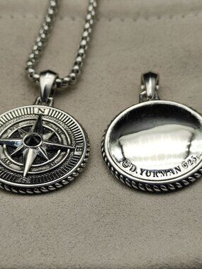 David Yurman 925 Silver Necklaces with Original Pouch